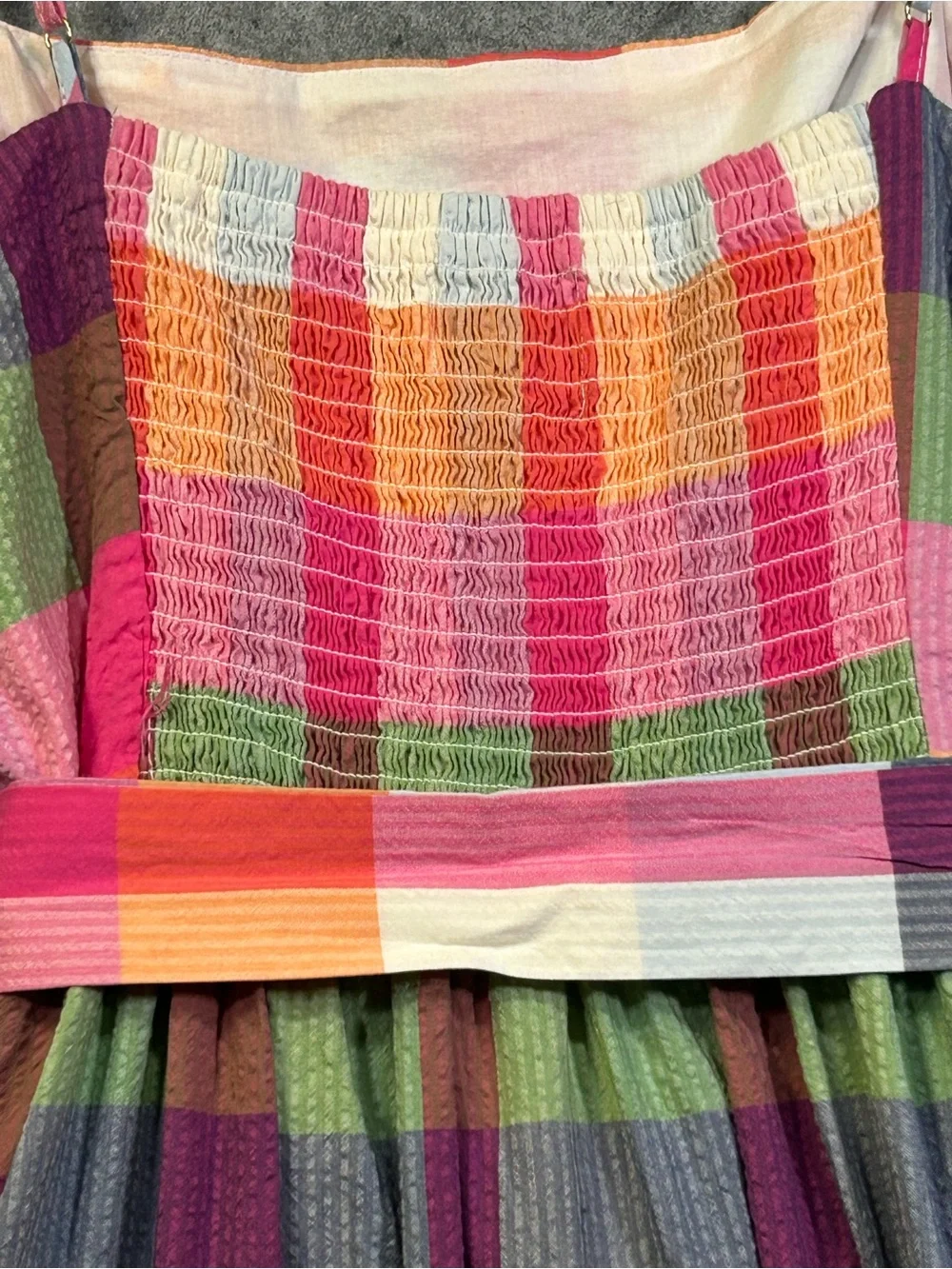 Kate Spade for Target- Plaid Midi Sundress with Tie Belt - Pink & Multicolor S